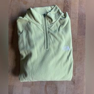 The North Face fleece quarter zip / women’s large / light green